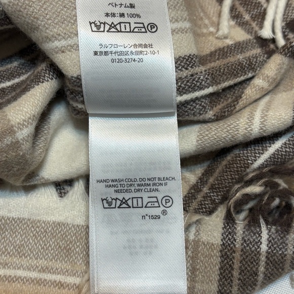 Polo by Ralph Lauren Women’s Plaid Fringe Trim Shirt Dress Brown & Cream Size 6 - Picture 7 of 10